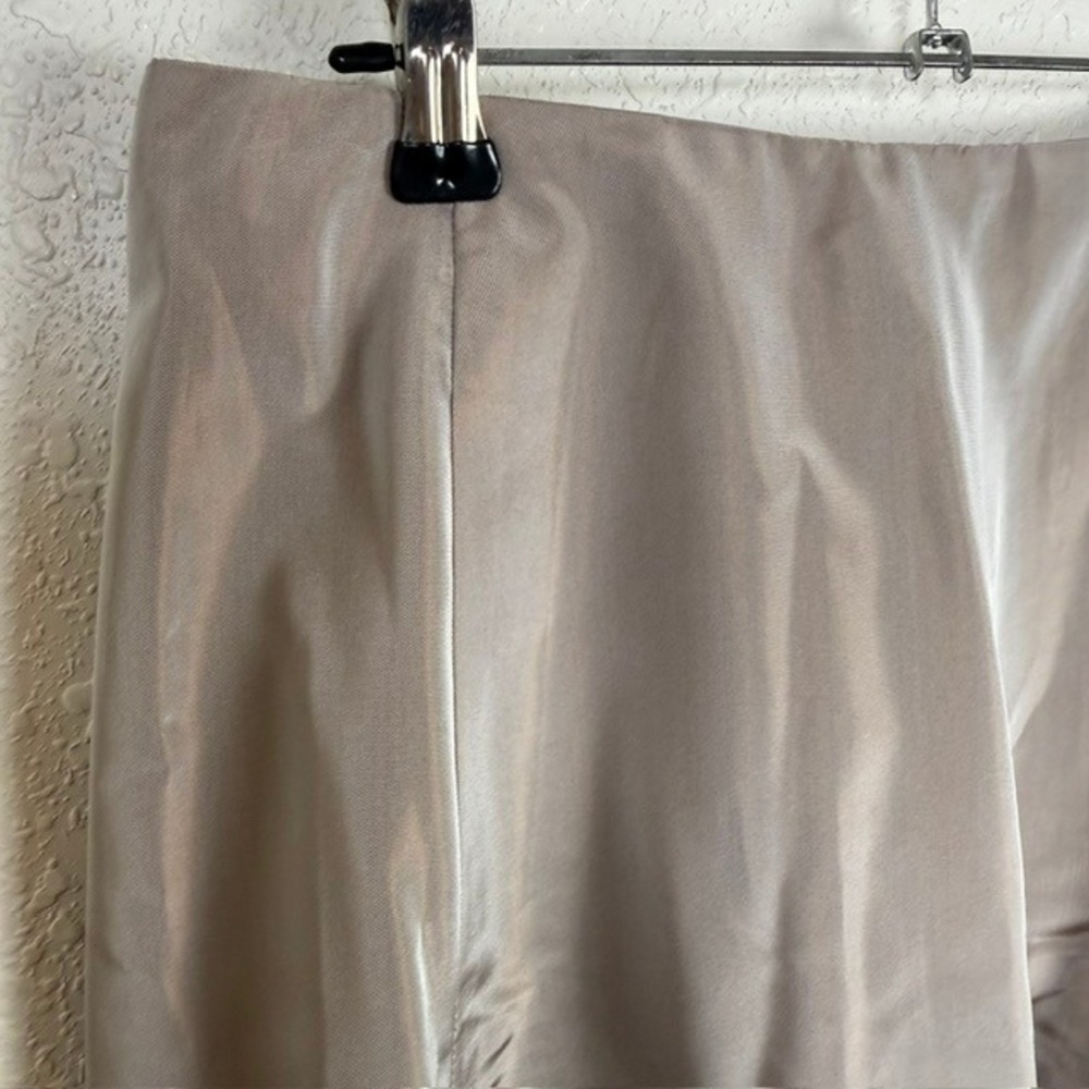 Vintage 90's Laundry by Shelli Segal Y2K Maxi Skirt Iridescent Taupe Size 2 - Picture 3 of 13